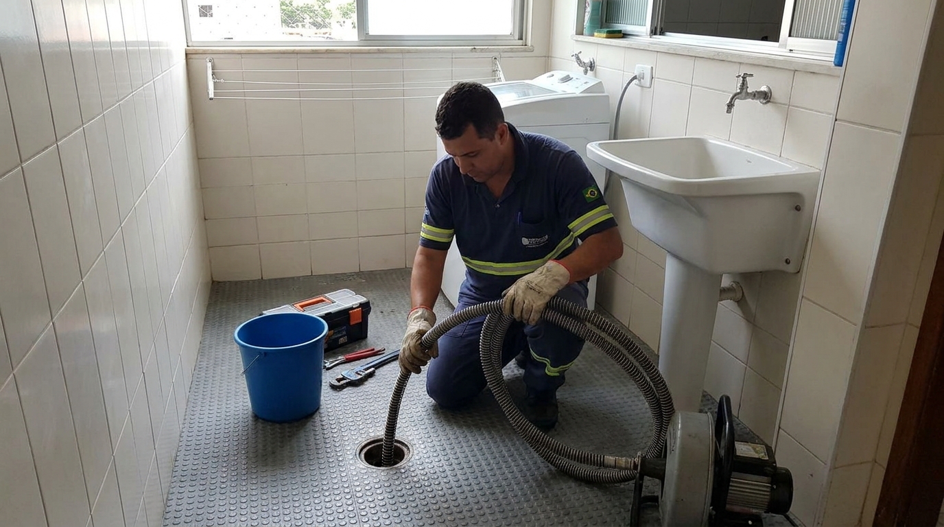 Desobstrução na Cozinha no Carumbé, Cuiabá‑MT